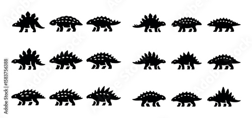 Armored Dinosaur Icons