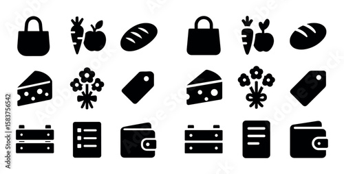 Minimalist Market Icons