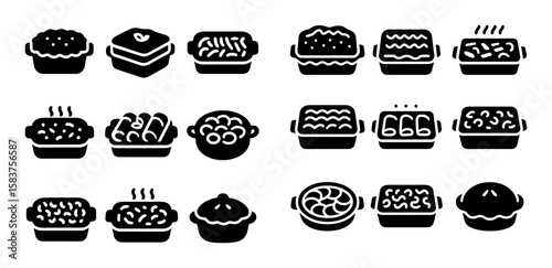 Casserole Icon Set