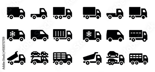 Goods Vehicles Icons