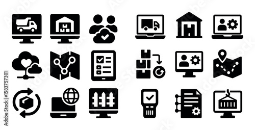 Logistics Software Icons