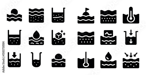 Water Density Icons