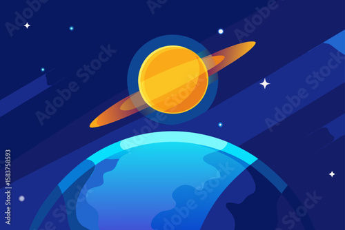 space shuttle on the earth