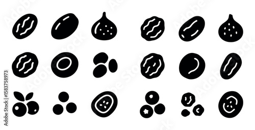 Dried Fruit Icons