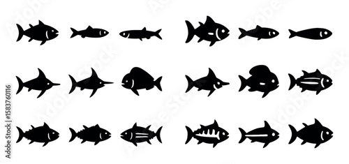 Minimal Pelagic Fish Icons