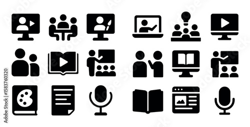 Education Icons Grid
