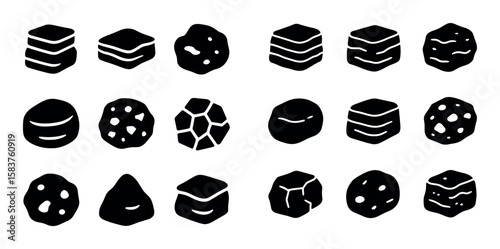 Sedimentary Rock Icons