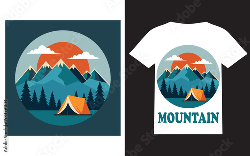 Mountain T-Shirt Design, Cool & Adventure-Inspired Graphic Tees for Nature Lovers