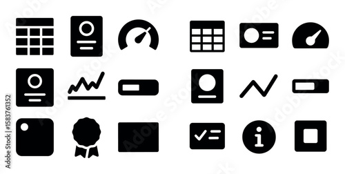 Data Widget Icon Set