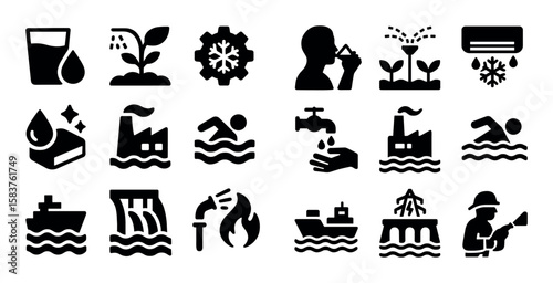 Water Use Icons