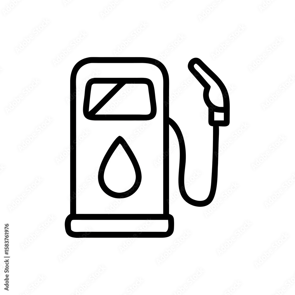 Fototapeta premium Fueling the Road A Gas Station Icon for Energy Resources and Automotive Transportation