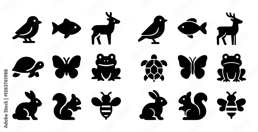 Fototapeta premium Fauna Icon Collection