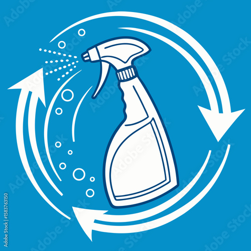 vector illustration of a spray bottle
