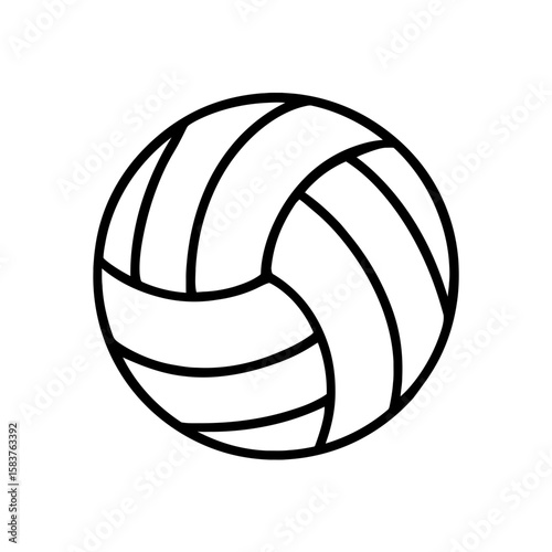 Volleyball Ball Icon for Team Sport and Recreation