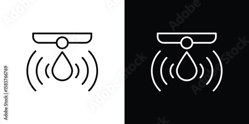 Water sensor icon in outline style. Vector.