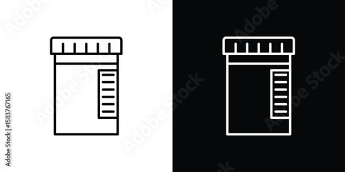 Urine test icon in outline style. Vector.