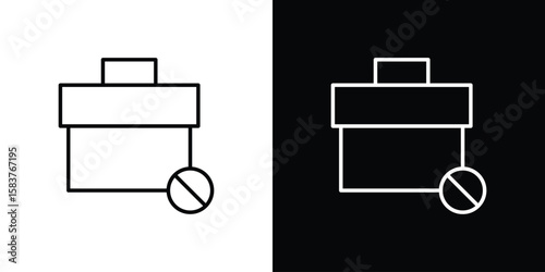 Unemployment icon in outline style. Vector.