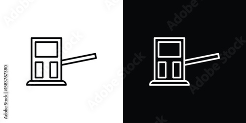 Toll road icon in outline style. Vector.