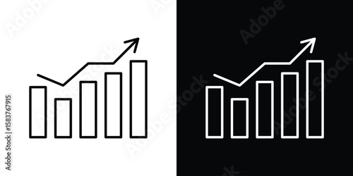 Stagflation icon in outline style. Vector.