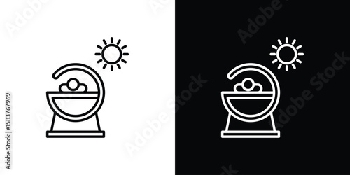 Solarium icon in outline style. Vector.