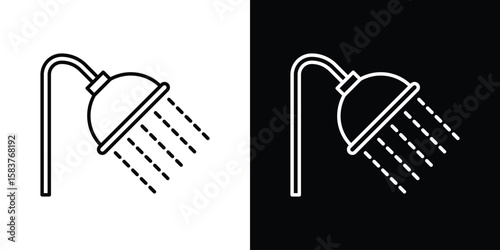 Shower Head icon in outline style. Vector.