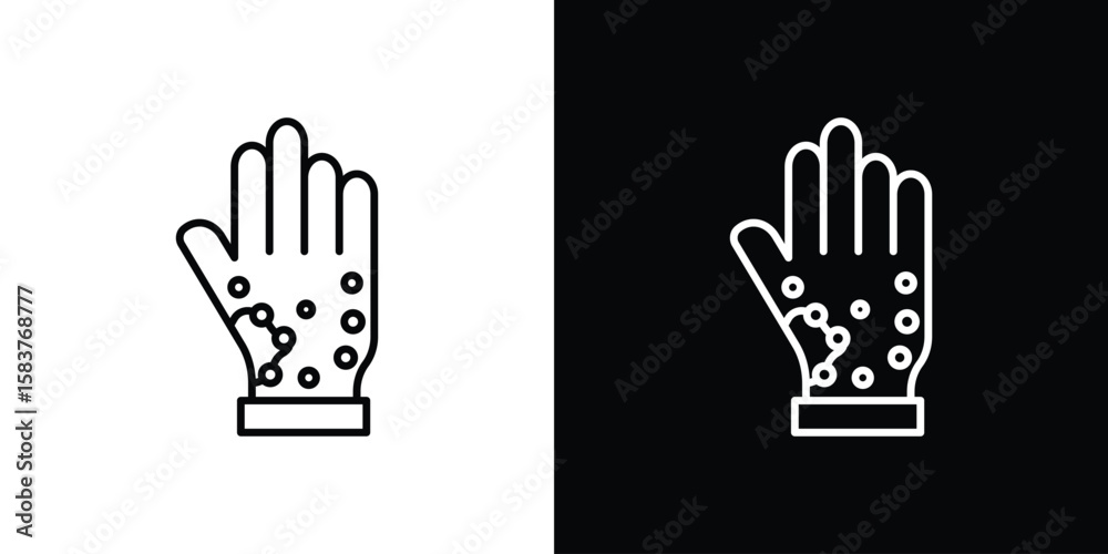 Fototapeta premium Rash hand icon in outline style. Vector.