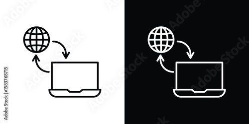 Remote Access icon in outline style. Vector.