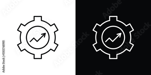 Productivity tools icon in outline style. Vector.