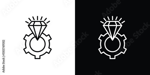 Operational excellence icon in outline style. Vector.