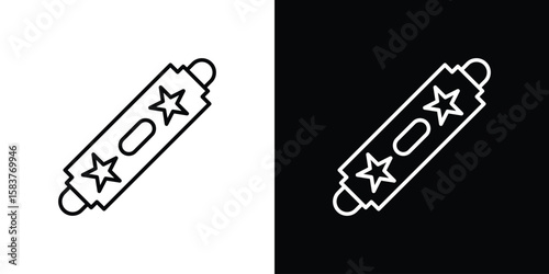 Mezuzah icon in outline style. Vector.