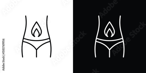 Metabolism icon in outline style. Vector.