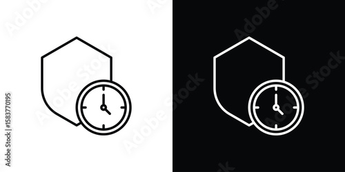 Long term icon in outline style. Vector.