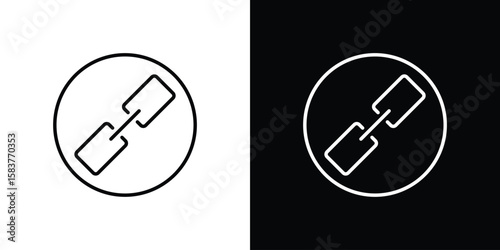 Link icon in outline style. Vector.