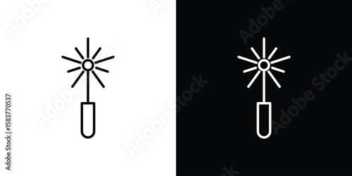 Laser beam icon in outline style. Vector.