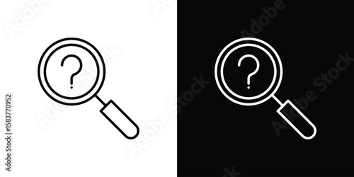 Investigation icon in outline style. Vector.