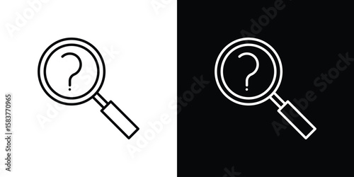 Investigate icon in outline style. Vector.