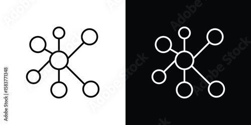 Hub icon in outline style. Vector.