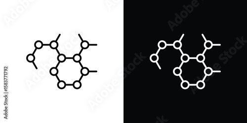 Graphene icon in outline style. Vector.