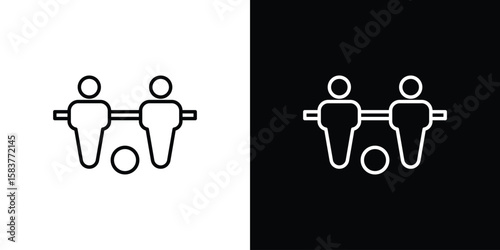 Foosball icon in outline style. Vector.