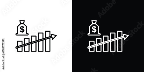 Fiscal policy icon in outline style. Vector.
