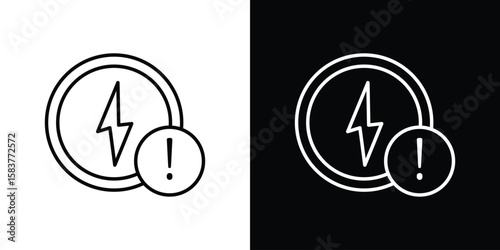 Electric Problem icon in outline style. Vector.