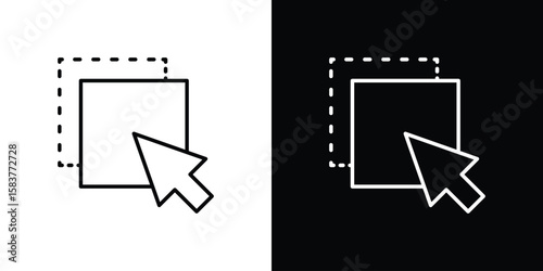 Drag and drop icon in outline style. Vector.