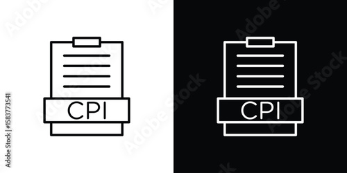 Consumer prices index icon in outline style. Vector.