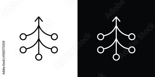 Consolidation icon in outline style. Vector.