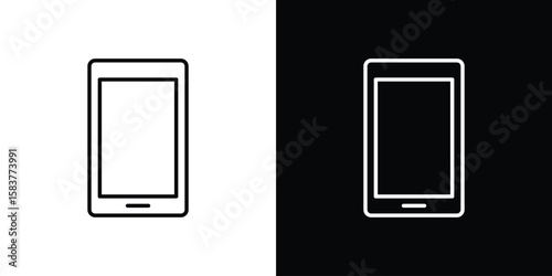 Cell phone icon in outline style. Vector.
