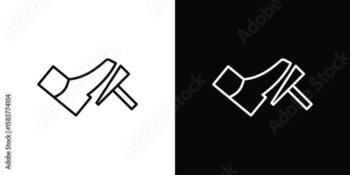 car pedal icon in outline style. Vector.