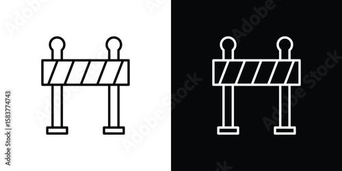 Barrier icon in outline style. Vector.