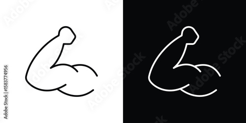 Arm icon in outline style. Vector.