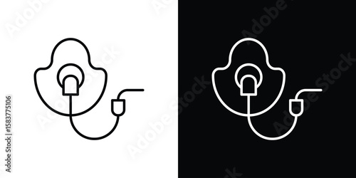 Anesthesia icon in outline style. Vector.