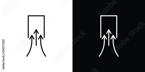 Air suction icon in outline style. Vector.